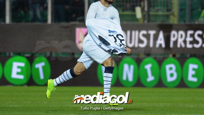 PALERMO, ITALY - FEBRUARY 15: Luca Tremolada of Brescia celebrates after scoring the equalizing goal during the Serie B match between US Citta di Palermo and Brescia at Stadio Renzo Barbera on February 15, 2019 in Palermo, Italy. (Photo by Getty Images/Getty Images)  Modena