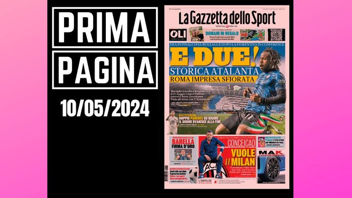 Prima pagina Gazzetta dello Sport: allenatore Milan, Conceicao vuole il Diavolo