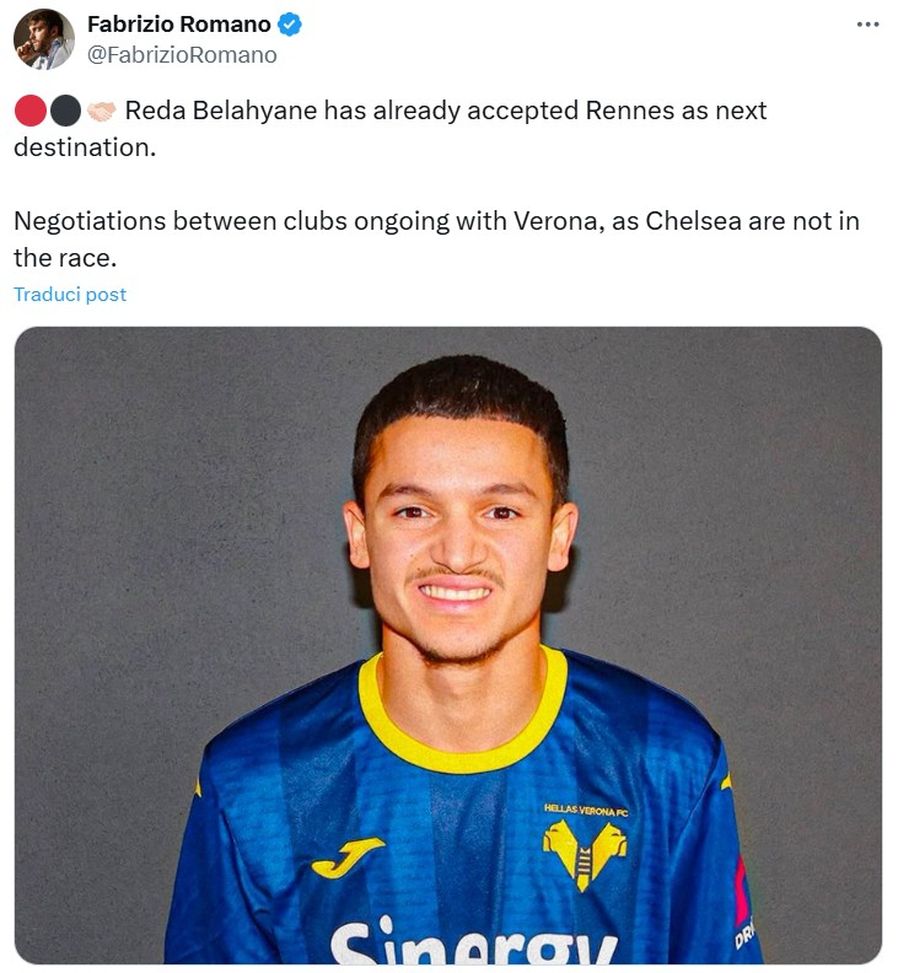 Su Belahyane il Rennes, il giocatore ha accettato- immagine 2