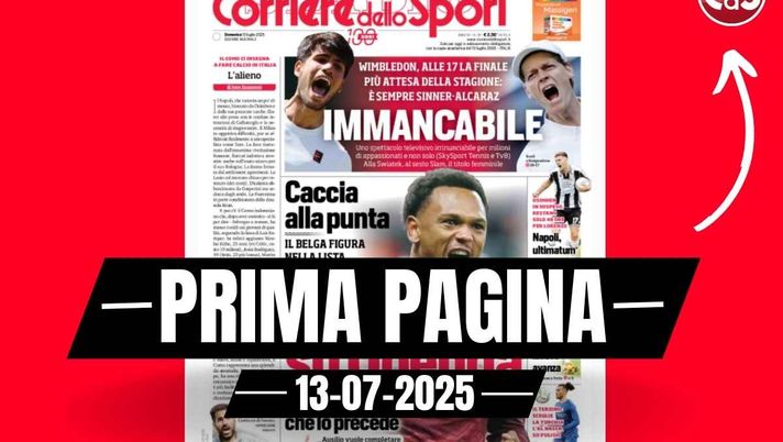 Prima pagina Corriere dello Sport: Brown, Mou beffa il Milan