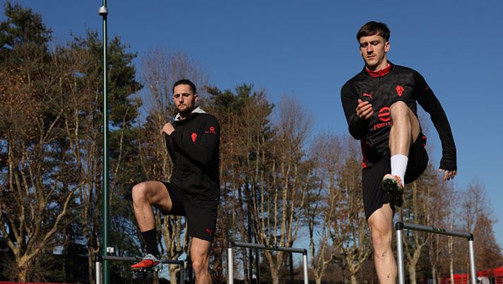 CAIRATE, ITALY - DECEMBER 10: Alexis Saelemakers of AC Milan in action during AC Milan training session at Milanello on December 10, 2025 in Cairate, Italy. (Photo by Claudio Villa/AC Milan via Getty Images) la-ripresa-degli-allenamenti-oggi-a-milanello-tutte-le-foto