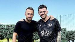 FOTO Palermo, l’ex rosanero Floriano in visita al centro sportivo di Veronello