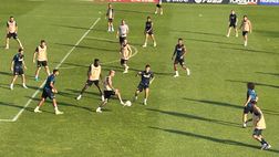 GALLERY Partitella in famiglia per gli azzurri: le immagini dell’allenamento