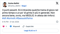 Sassuolo-Torino 0-1, le reazioni social: “Tre punti pesanti, in attesa di rinforzi”