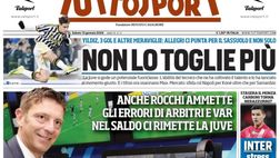 LA PRIMA PAGINA di TUTTOSPORT: “Duello scudetto, fiaschi per fischi”