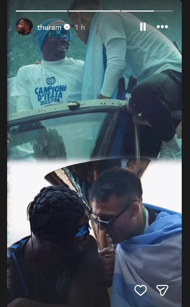 Inter, Thuram posta l’intesa con Lautaro: due scatti dalla festa scudetto- immagine 2