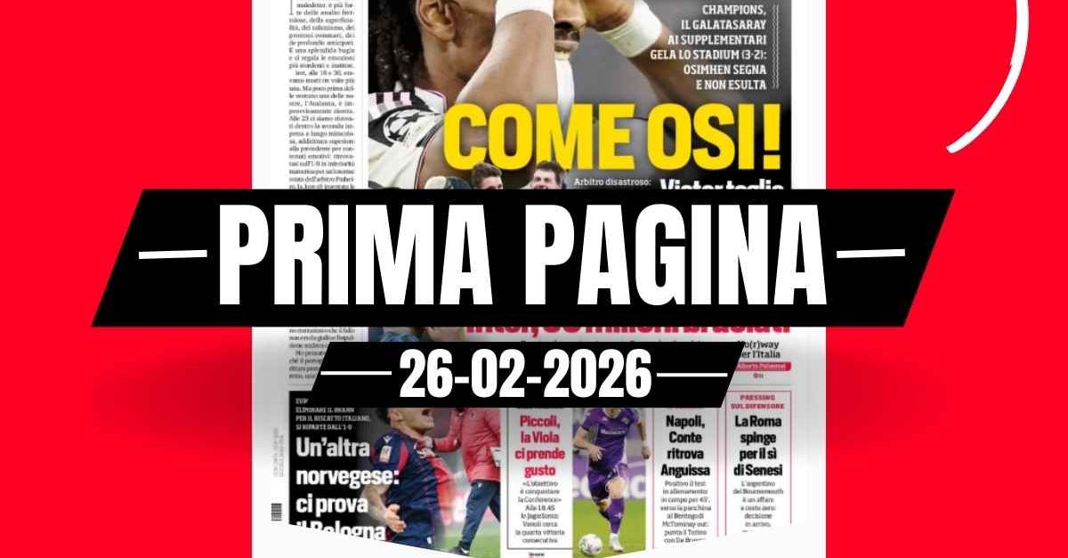 prima pagina corriere dello sport juve fuori dea mitica da Pianetamilan.it prima pagina corriere dello sport juve fuori dea mitica