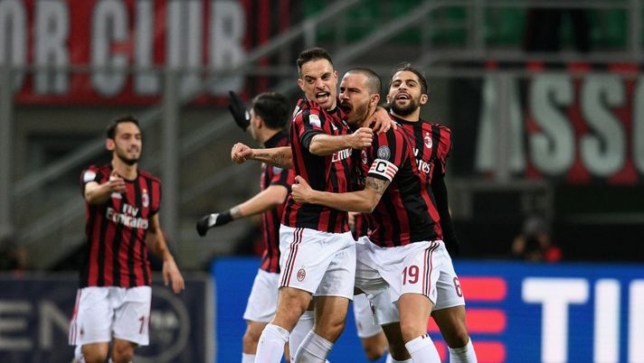 L'esultanza del Milan dopo un gol (GETTY Images) L'esultanza del Milan dopo un gol