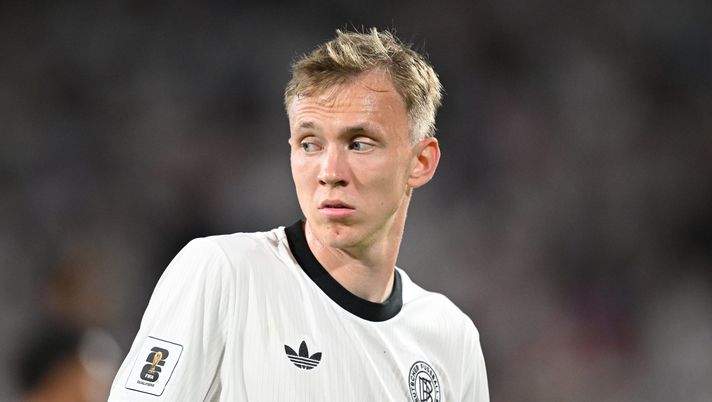 COLOGNE, GERMANY - SEPTEMBER 07: Maximilian Beier of Germany in action during the FIFA World Cup 2026 qualifier match between Germany and Northern Ireland at RheinEnergieStadion on September 07, 2025 in Cologne, Germany. (Photo by Stuart Franklin/Getty Images) Beier