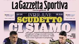 PRIMA PAGINA GAZZETTA DELLO SPORT: “Inter-Juve, scudetto ci siamo”