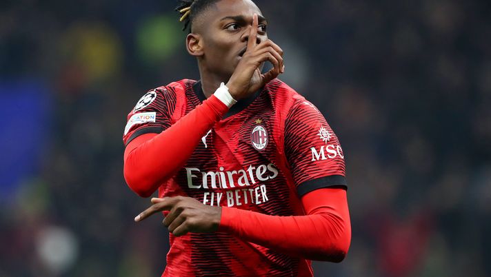 esultanza Rafael Leao AC Milan Milan-PSG 2-1 Champions League 2023-2024