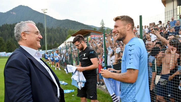 Claudio Lotito e Ciro Immobile Claudio Lotito e Ciro Immobile
