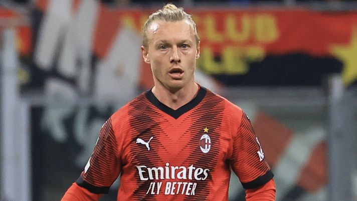 Simon Kjaer AC Milan Milan-Slavia Praga 4-2 Europa League 2023-2024