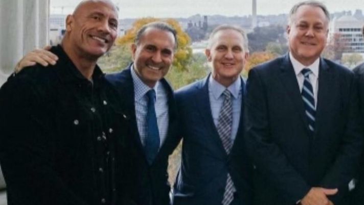 Gerry Cardinale con Dwayne The Rock Johnson a Washington: intrecci da Milan del futuro - immagine 1