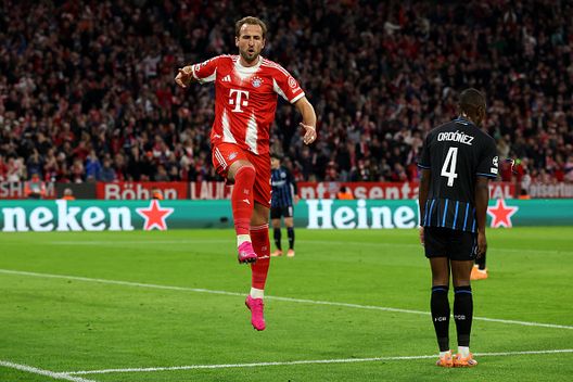 Harry Kane festeggia la rete del 2-0 contro il Club Bruges. (Photo by Alexander Hassenstein/Getty Images)