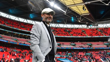 LONDON, ENGLAND - JULY 06: Gianluca Vialli, Delegation Chief of Italy looks on as he inspects the pitch prior to the UEFA Euro 2020 Championship Semi-final match between Italy and Spain at Wembley Stadium on July 06, 2021 in London, England. (Photo by Claudio Villa/Getty Images)