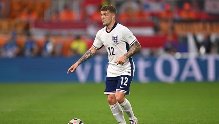 DORTMUND, GERMANY - JULY 10: England player Kieran Trippier in action during the UEFA EURO 2024 semi-final match between Netherlands and England at Football Stadium Dortmund on July 10, 2024 in Dortmund, Germany. (Photo by Stu Forster/Getty Images) Inghilterra, Kieran Trippier apre al ritorno in Nazionale: “Se Tuchel chiamasse non rifiuterei” - immagine 1