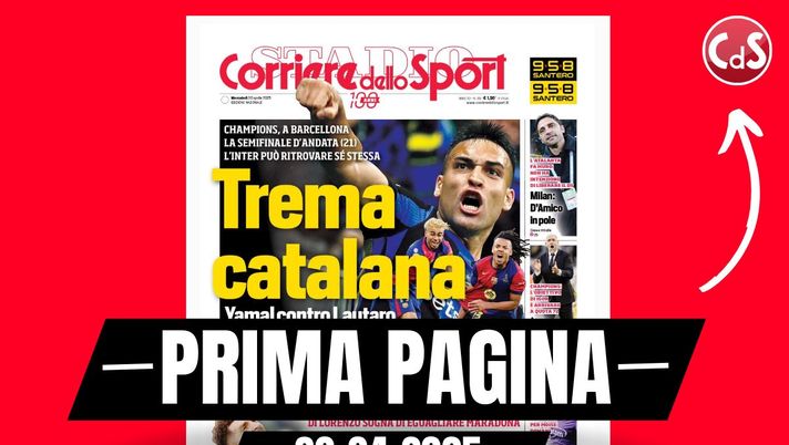 Prima pagina Corriere dello Sport: 'DS Milan, D'Amico in pole'