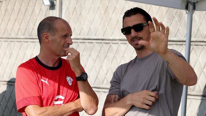 Sabatini sulla lite tra Allegri e Ibrahimovic | AC MIlan News e ultime notizie (Credits Getty Images) AC Milan, Massimiliano Allegri e Zlatan Ibahimovic