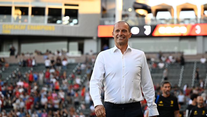 Massimiliano Allegri (allenatore Juventus) qui prima dell'amichevole Juventus-Milan 6-5 dcr (precampionato 2023-2024) | News (Getty Images) Massimiliano Allegri Juventus amichevole Juventus-Milan 6-5 dcr precampionato 2023-2024