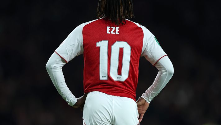 LONDRA, INGHILTERRA - 29 OTTOBRE: Eberechi Eze dell'Arsenal durante la partita del quarto turno della Carabao Cup tra Arsenal e Brighton & Hove Albion all'Emirates Stadium il 29 ottobre 2025 a Londra, Inghilterra. (Foto di Eddie Keogh/Getty Images) Arsenal Wolverhampton