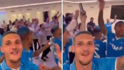 Scudetto al Napoli: i giocatori cantano ‘Pedro’ nello spogliatoio | VIDEO