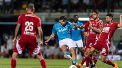 Napoli-Brest 1-0: Kvara a un passo dal raddoppio, il palo gli nega il gol