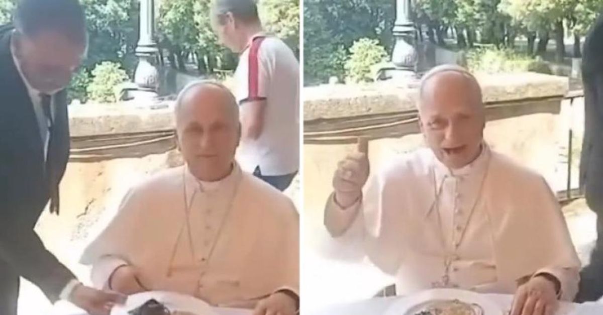 papa leone xiv cuore giallorosso forza roma anche a tavola video
