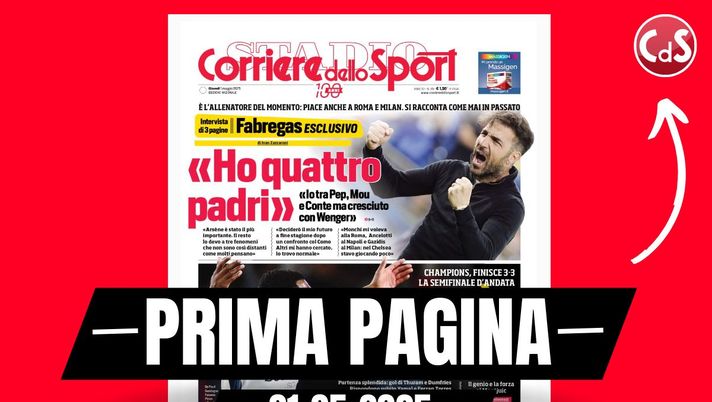 Prima pagina Corriere dello Sport: 'Inter, Inzaghi mette sotto il Barcellona'