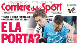 PRIMA PAGINA CORRIERE DELLO SPORT OGGI: “E la porta? Juve senza emozioni, ma il Napoli è tosto”