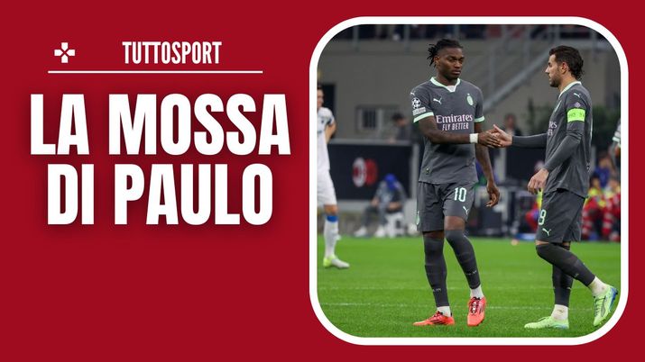 sostituzione Rafael Leao AC Milan Milan-Bruges 3-1 Champions League 2024-2025