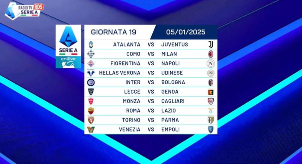 Serie A 24-25, il calendario completo: da Inter-Milan alla Juve, tutte le giornate - immagine 21