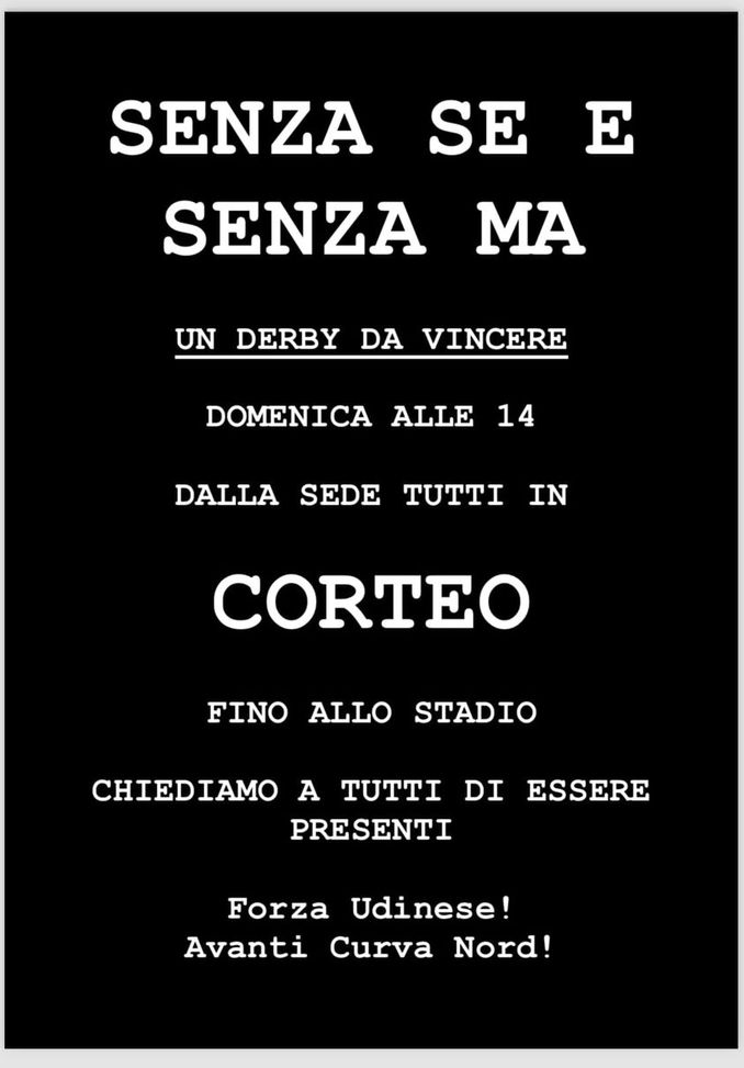 Il derby del Triveneto e di…Cioffi: tifosi Udinese in corteo per la sfida al Verona- immagine 2