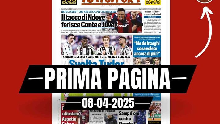 Prima Pagina Tuttosport 08-04-2025 Prima Pagina Tuttosport 08-04-2025