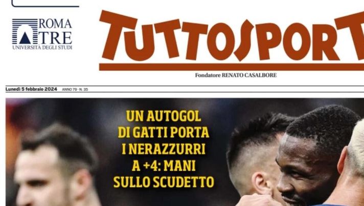 prima pagina tuttosport oggi