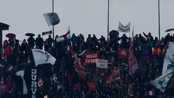 Ultras Napoli, presenza nella curva dell’Ancona per la finale di Coppa Italia!