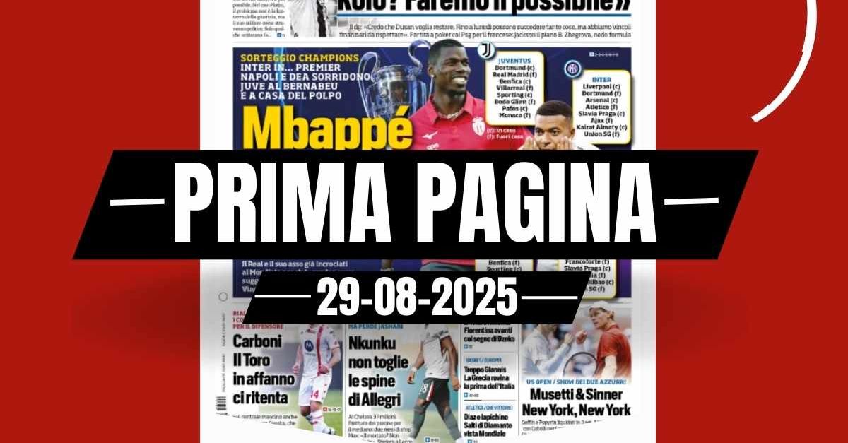 prima pagina tuttosport milan nkunku non toglie le spine di allegri