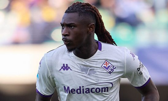 VERONA, ITALY - APRIL 04: Moise Kean of Fiorentina looks on during the Serie A match between Hellas Verona FC and ACF Fiorentina at Stadio Marcantonio Bentegodi on April 04, 2026 in Verona, Italy. (Photo by Emmanuele Ciancaglini/Getty Images) Kean