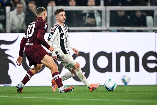 Francisco Conceicao in azione nel Derby della Mola di ieri sera. (Photo by Daniele Badolato - Juventus FC/Juventus FC via Getty Images) Juventus, svelato il motivo del gesto furioso di Francisco Conceição- immagine 2