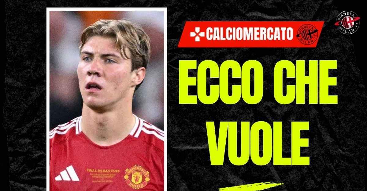 Calciomercato Milan, Moretto svela: “Ecco la volontà di Hojlund”