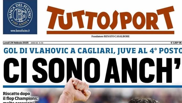 prima pagina tuttosport oggi