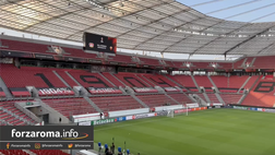 VIDEO – Bayer Leverkusen-Roma si avvicina: alla BayArena è già tutto pronto