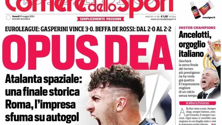 PRIMA PAGINA CORRIERE DELLO SPORT OGGI: “ADL esce allo scoperto su Gasperini” - immagine 1