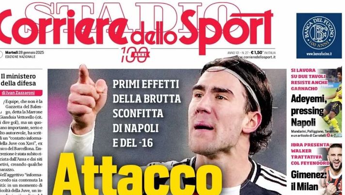 prima pagina corriere dello sport oggi