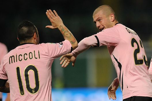 Palermo, Italia - 19 febbraio 2012: Fabrizio Miccoli e Massimo Donati. (Foto di Tullio M. Puglia/Getty Images) Sampdoria, Massimo Donati è il nuovo allenatore: il comunicato- immagine 2