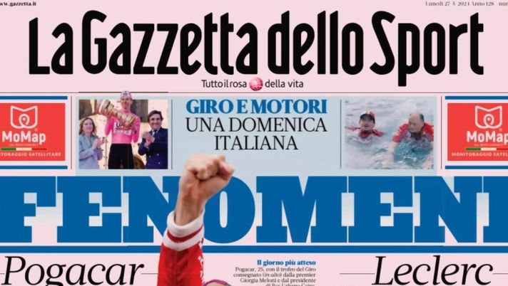 PRIMA PAGINA GAZZETTA DELLO SPORT OGGI: “Il Napoli e Conte pronti a ripartire” PRIMA PAGINA GAZZETTA DELLO SPORT OGGI: “Inzaghi al rinnovo, ci metto la firma”