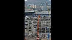 VIDEO / Camp Nou demolito: le immagini sono un colpo al cuore