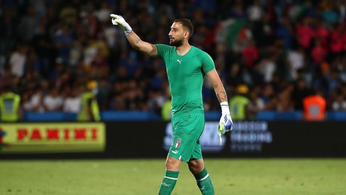 Gianluigi Donnarumma, ex portiere del Milan, qui con la maglia della Nazionale