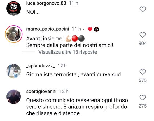 Il comunicato della Curva Sud: centinaia di cuori rossoneri nei commenti- immagine 5