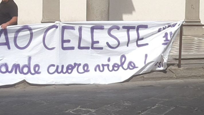 striscione Celeste Pin
